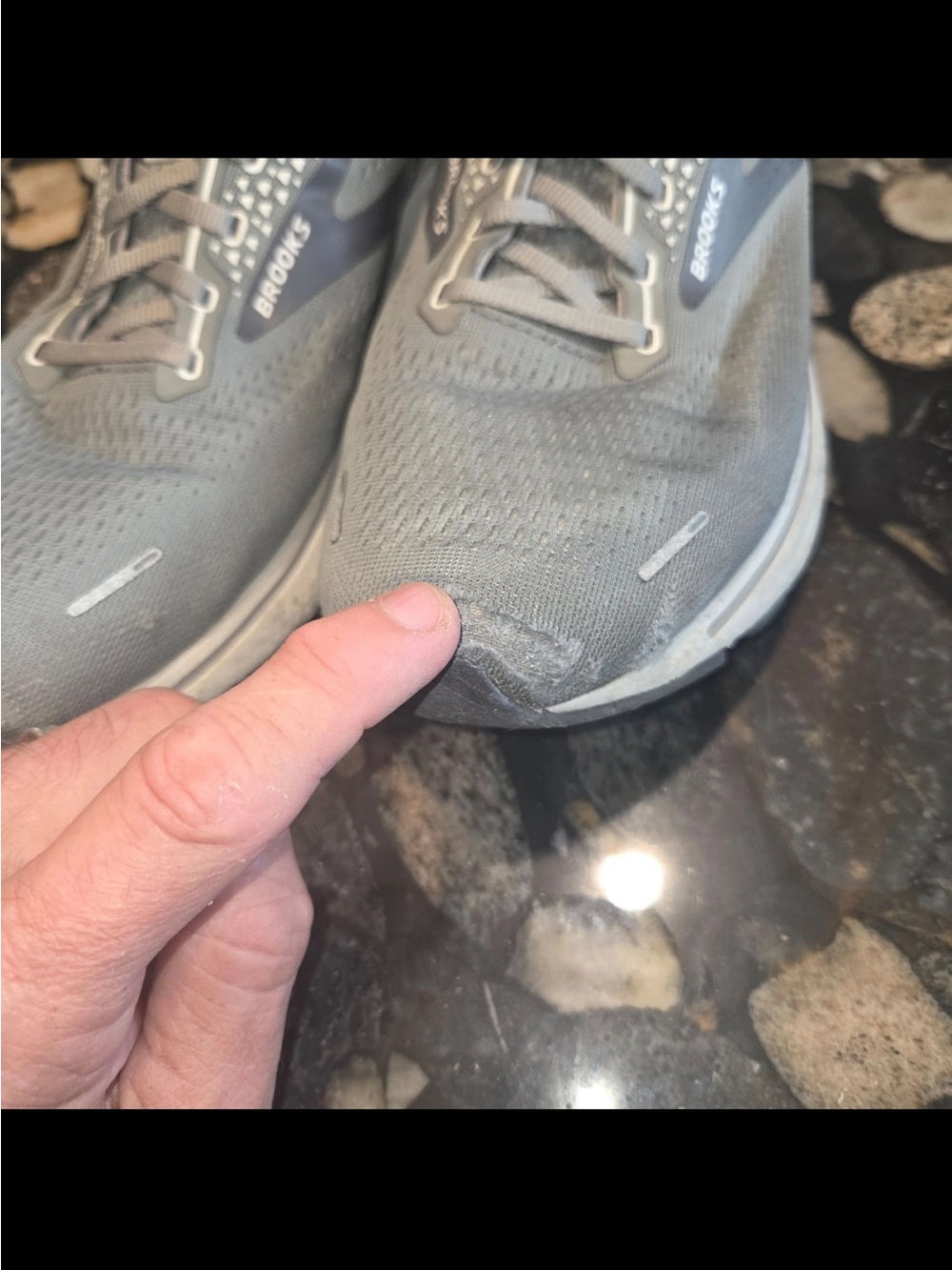 Brooks Ghost 14 Mens Running Shoes Gray Silver Sneakers Size 13 - Picture 8 of 8